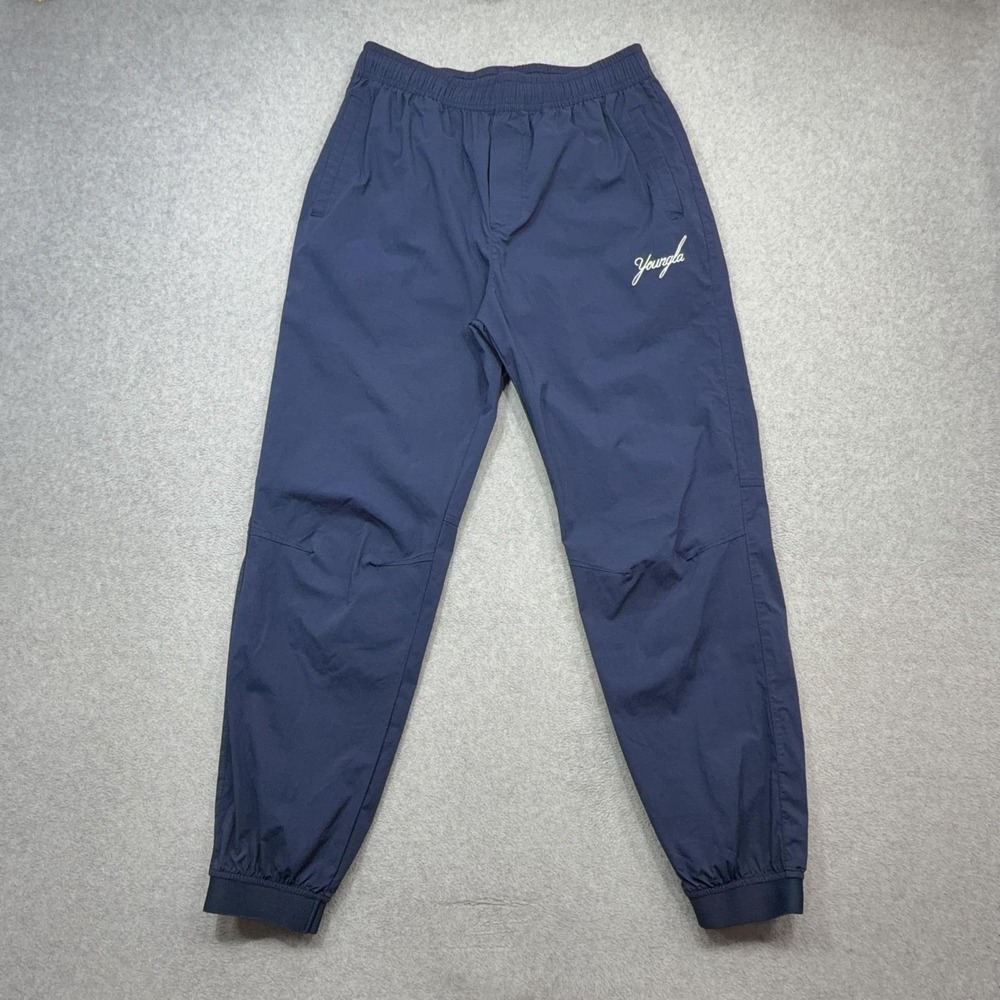 YoungLA Airwave Jogger Pants Men Medium Blue Elastic Waist Paratrooper Model 225